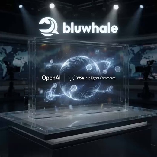 🚨 Visa × OpenAI is bringing payments to AI agents.Agents are moving from answers to actions. In Web3, this future is already here.At Bluwhale, users can pay AI agents with $BLUAI, enabling creators to monetize their AI agents on-chain.Web2 is enabling AI payments.Web3 is building the AI agent economy. 🤖Read more:
