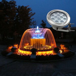 [Hot Item] IP68 Waterproof Round Stainless Steel RGB Fountain LED Underwater Spotlight Pool Light
