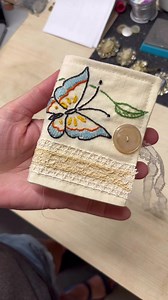 I’m starting to use those vintage linens! This is my favorite needle book so far! What do you think? | Duct Tape And Denim