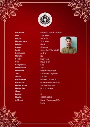 Free Marriage Bio Data | Visit Website - https://marriagebiomaker.com/