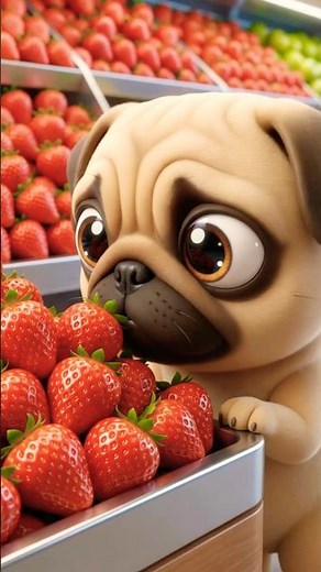 Why is Pug Stealing Every Strawberry? Wait for the End! 🍓💨