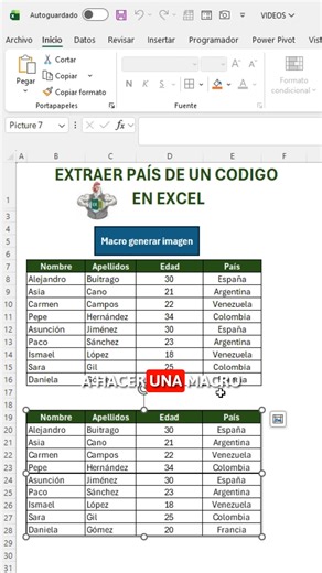 Macro para hacer una captura de imagen de tus datos #Excel #office #tutorial | El Pollo Excel-ero
