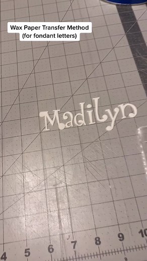 Wax Paper Transfer Method for Fondant Letters