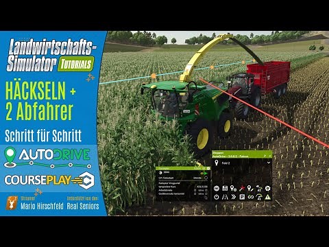 AutoDrive & CoursePlay: Perfectly adjust chopping with two downhill drivers! 🚜
