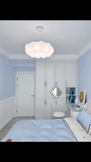 Transform your space into a serene oasis with the soothing vibes of a powder blue color scheme. 💙 #cozyvibes #bedroommakeover #simplicity #bedroomideas #bedroomdesign #bedroomdecor #simpledesign #bedroom #girlsbedroom #girlsbedroomideas #girlsbedroomdecor #smallbedroomdesign #bluebedroom #cozybedroom #creamydesign