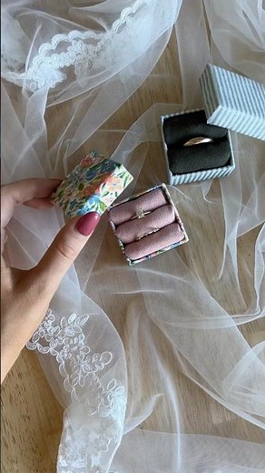 I couldn’t find any cute ring boxes so I made my own 💍🌷 #diywedding #weddingringbox