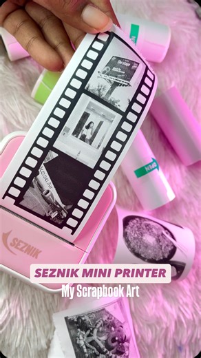 SAMATA🌸 on Instagram: "Making my little memory scrapbook with the Seznik Mini Printer ✨ It prints my favourite moments so sweetly. You can find it on Amazon! For more such heartfelt creations, follow @the_artscafe 🥰 . . . #instagram #scrapbook #seznik"