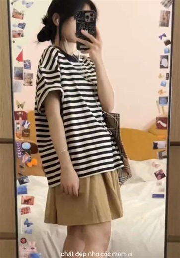 Phải full màu kẻ mới chịuu – ý tưởng outfit áo thun kẻ sọc