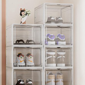 [Hot Item] Shoe Storage Box Clear Plastic Stackable Display Rack for Toy