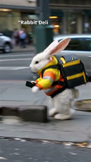 “Rabbit Delivery Guy”#ai video #ai animation #animals #shorts