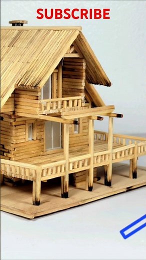 how to make a tiny house with matchsticks easy diy idea #diy #matchstickcrafts