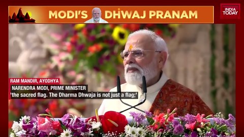 PM Modi Hoists Dharmadwaj at Ayodhya's Ram Mandir, Marks Temple's Completion