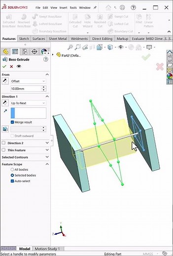 Extrude From Option in SolidWorks 🔥 Smart Modeling #shorts #SolidWorks