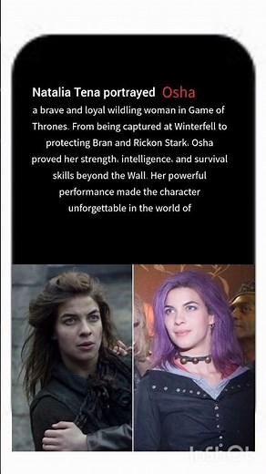 Natalia Tena as Osha – The Fierce Wildling of Game of Thrones 🐺❄️