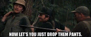 Now let's you just drop them pants.