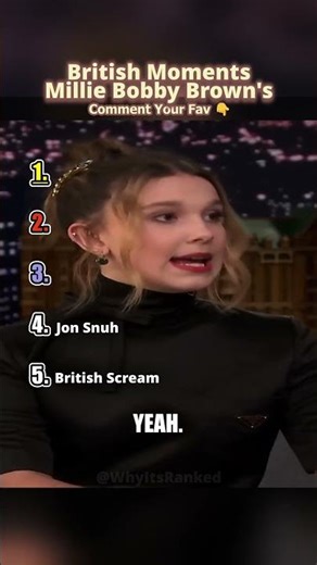 Millie Bobby Brown Being British #milliebobbybrown #strangerthings #funny #celebrity