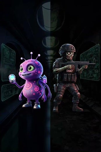 SWAT Soldier Mason Hunts an Alien… Then Everything Goes Wrong 🧟‍♂️👽 #swat #alien #zombie #shorts