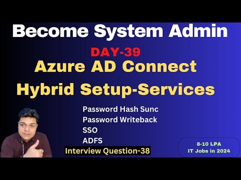 Become System Admin in 2024 ! Azure AD Components like Password Hass Sync , Password Writeback.