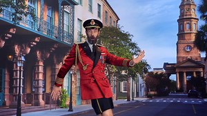 Lucky for Captain Obvious, he’s a better runner than a dancer. | Hotels.com