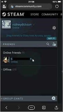 How to use your mobile web browser to access your Steam friend's list and chat with Steam friends