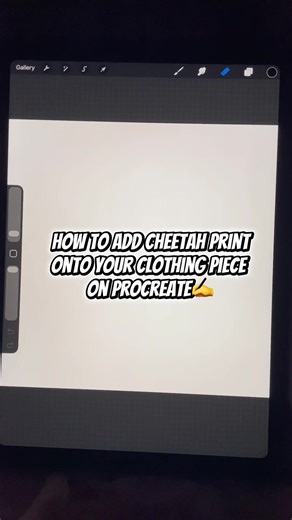 How to add cheetah print onto your clothing piece on procreate #howto #cheetahprint #clothingpiece #add #procreate
