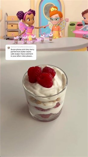 Fairy Berry Parfait From Butterbean’s Café #shorts #butterbeanscafe #cartoonedits #parfait #food