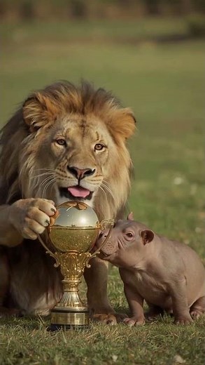 The Lions Trophy! 🦁🏆 But Huxley the Hippo Isn’t So Sure...
