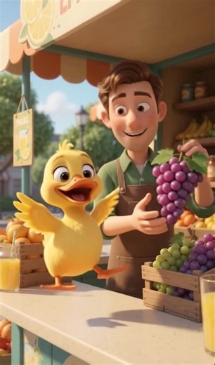 The Duck Song 🦆🍇 | Funny Kids Song | 3D Animation | #Shorts