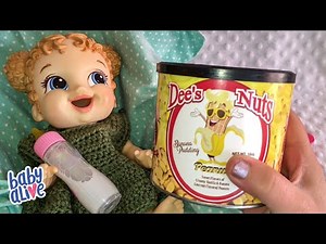 Feeding Baby Alive Breakfast Time Baby Doll Dee’s Banana Pudding Peanuts