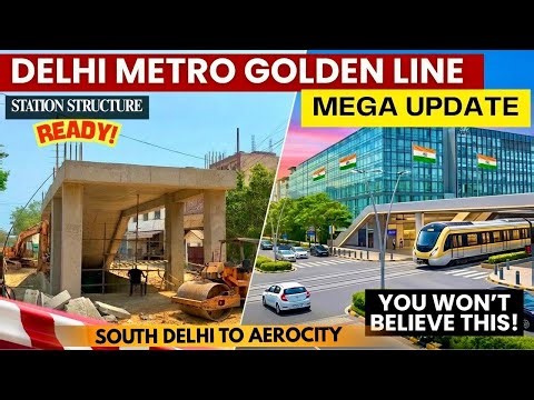 Delhi Metro Golden Line Changing Airport Connectivity Forever! 🇮🇳 | South Delhi to Aerocity Update