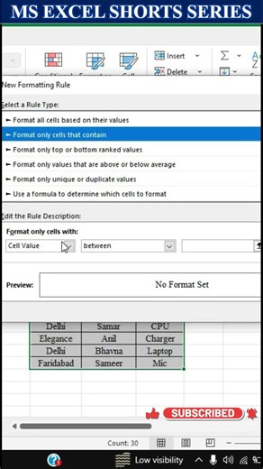 Day-51 | Highlight Non-Containing Text in Excel 🔥#excel #msexcel #eleganceacademy #highlights