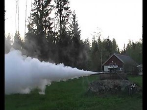 H2O2 hydrogen peroxide rocketengine, test #1