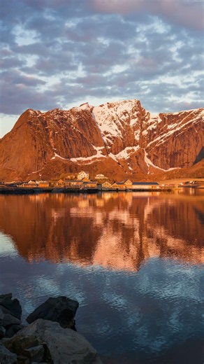 Golden Sunset Over Lofoten Islands | Hasselblad 907X & CFV 100C