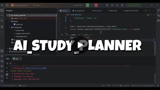 #python #flask #ai #webdevelopment #studentplanner #studyplanner #codingprojects #portfolio #github #fullstack | Hina Memon