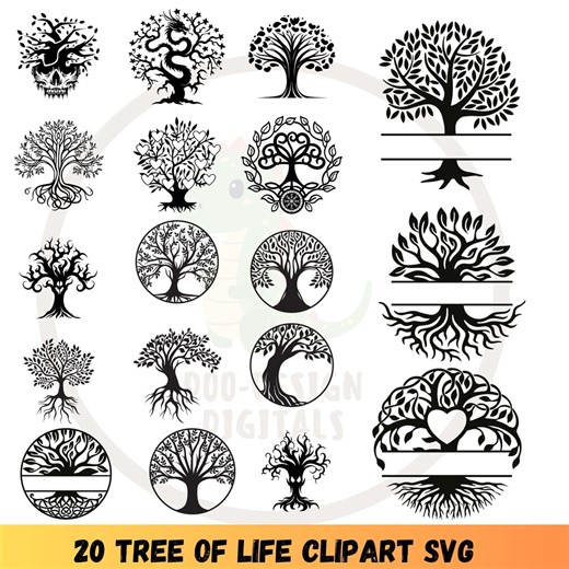 Tree of Life SVG Bundle: Celtic, Family Tree Roots, Heart Designs (digital Download) - Etsy