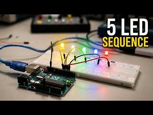 Arduino for Beginners: 5 LEDs Blinking in Sequence