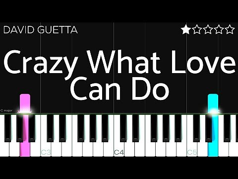 David Guetta & Becky Hill & Ella Henderson - Crazy What Love Can Do | EASY Piano Tutorial