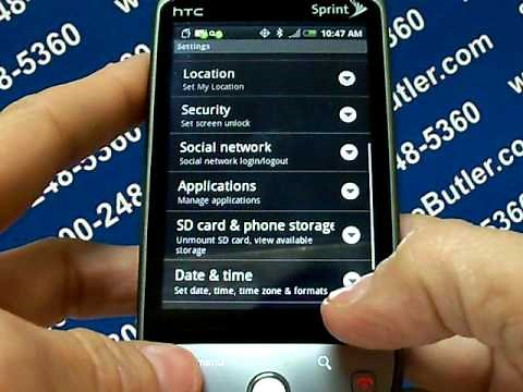HTC Hero - Erase Cell Phone Info - Delete Data - Master Clear Hard Reset