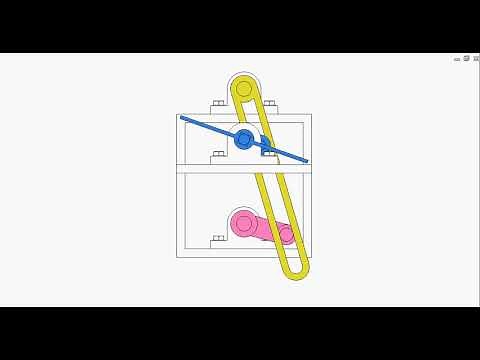Double coulisse mechanism for 180 deg. oscillation