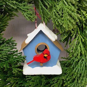 Make a Tiny Paper Birdhouse Ornament