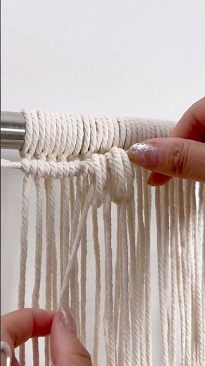 【Macrame】Wall hanging, Tapestry 紐の流れが美しいマクラメタペストリーを作りました。 #macrame #fiberart #knot