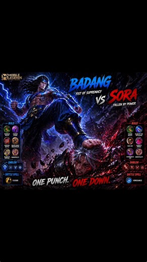 badang vs sora brutal fight who will win 🏆 💪#mlbbhero#mobilelegends #badangmlbb#soramlbb