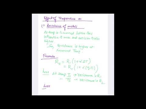VIDEO 02 Conductivity, resistivity ,effect of temperature