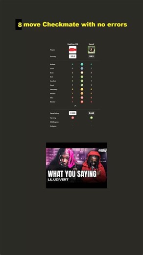 8 move checkmate with no errors #chess #chessgame