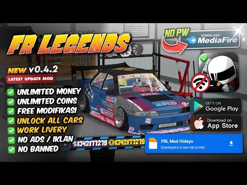 FR Legends Mod Apk 0.4.2 Terbaru 2026 - Unlimited Money & Unlock All Cars Work Pakai Livery