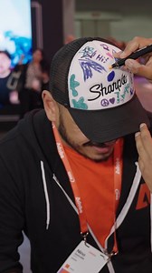 We took a step back in time at Sharpie's Analog Throwback booth at the Creative Park at #AdobeMAX, where folks put pen to paper (walls and hats) to get creative! 🖊️ 🎨 | Adobe