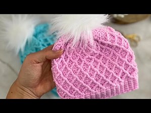 Diamond Stitch Crochet Hat/DIY accessories/beanie TUTORIAL