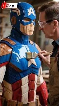 Master Craftsman Carves Full Captain America Suit from Wood | Incredible Handcrafted Armor