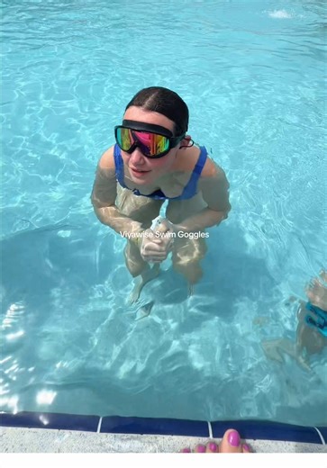 Viyawise Swim Goggles with the built in ear plugs! #goggles #swimgoggles #beach #summer