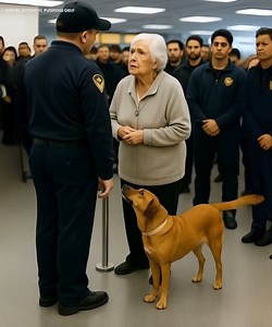 An old woman walked into the police station with her oddly energetic dog and claimed something was terribly wrong: the officers began to investigate and stumbled upon a shocking secret 😱😱 The station was quiet that morning until she appeared, around seventy, with a round, reddish dog bouncing at her side. The animal wagged, jumped, and looked almost unnaturally joyful. – Good morning. I must speak with your chief, – she declared. The duty officer blinked in confusion. – Do you wish to file a c